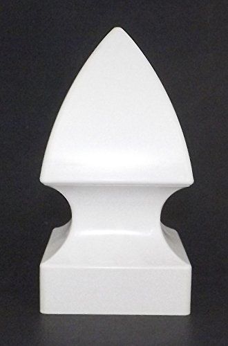 Custom Fence White Gothic Vinyl Post Cap for 4&#034; Square Post to Enhance and