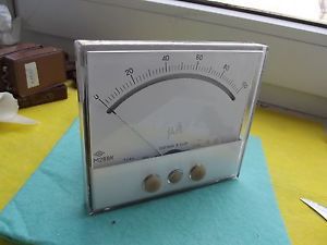 USSR Microampermeter M288K 100 µA. Two contacts on closing. Mirror scale.