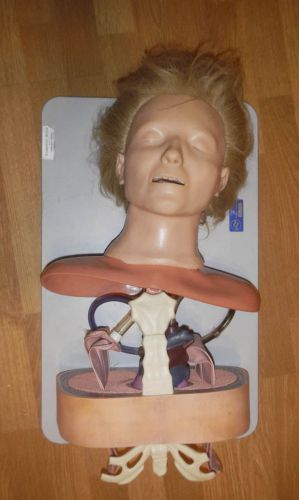 Vintage &#039;70 laerdal recusci anne anatomical medical mannequin manikan doll cpr for sale