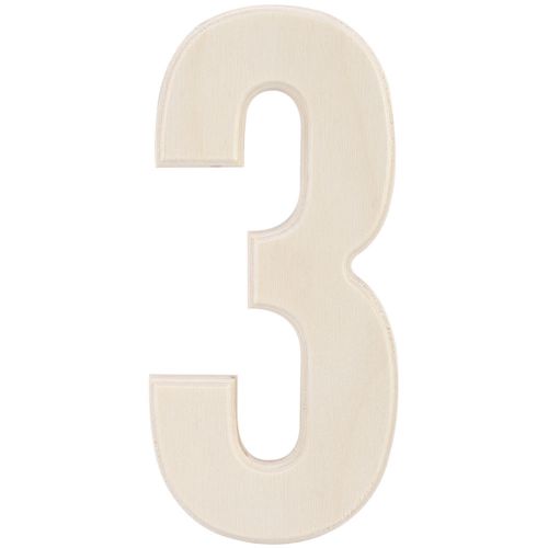 &#034;Baltic Birch University Font Letters &amp; Numbers 5.25&#034;&#034;-3, Set Of 6&#034;