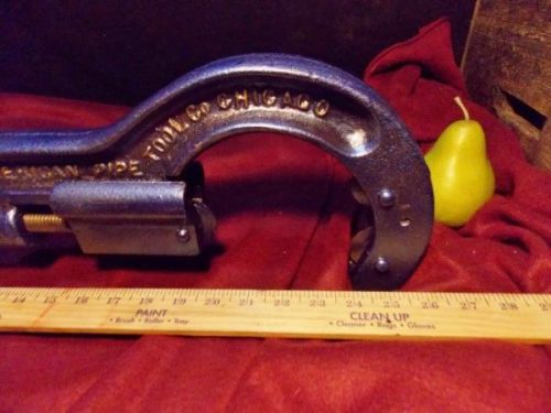 Nice clean large vintage american pipe tool co. no. 4 pipe cutter use or display for sale