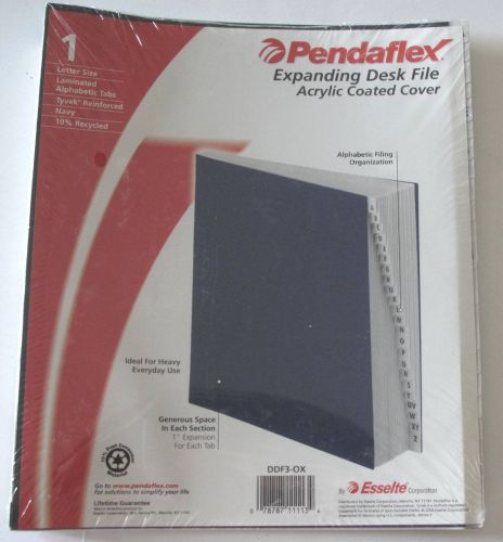 Pendaflex Indexing Expanding Desk File DDF3-OX, Acrylic Coated Cover
