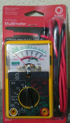 NEW GE 50952 MULTIMETER- 14 Range- Yellow w/ batteries