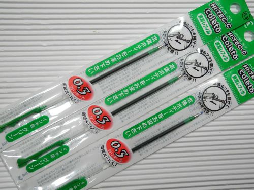 6pcs Pilot Hi-Tec-c coleto 0.3mm roller ball pen refill Green(Japan)