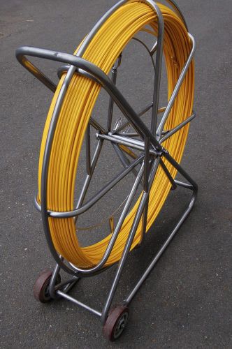 New 8mm x 850&#039; duct rodder fish tape - fiberglass wire cable rod fishtape puller for sale