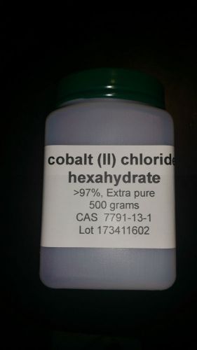 Cobalt chloride hexahydrate, &gt;97%, Extra pure, 500 gm