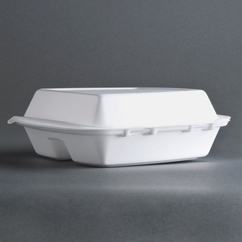 White Foam Three-Compartment Square Take Out Container 200 Case