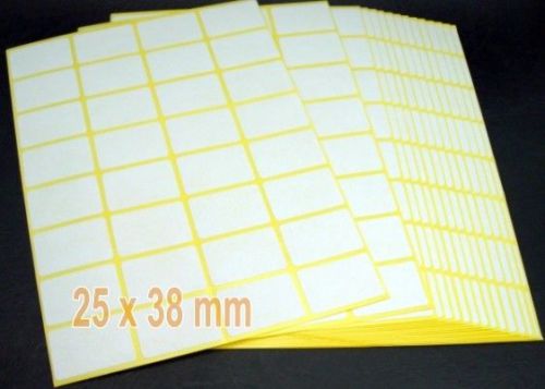 Sticker label 25x38 mm white paper rectangle blank 1x1.5&#034; inch matt h 205 for sale