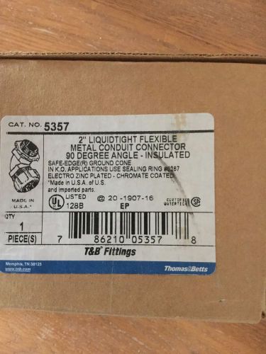 Thomas and betts 5357 2&#034; liquidtight sealtite connectors 90 degree free shipping for sale