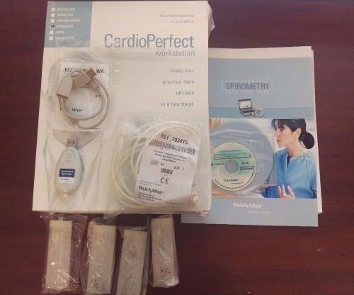 Welch Allyn CardioPerfect Spirometer Kit w/o Calibration Syringe NO SOFTWARE!