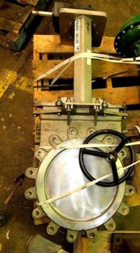 NEW Fabri-Valve 14&#034; class 150 knife gate valve hand wheel gear operated PT10514
