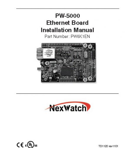 Honeywell ProWatch PW5K1EN PW-5000 Series Ethernet Daughter Board
