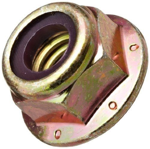 Small parts steel flange nut, zinc yellow-chromate plated finish, grade 8, for sale