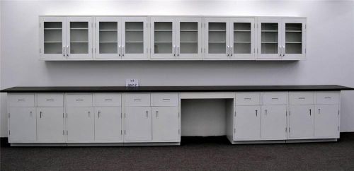 15&#039; Wall &amp; 17 1/2&#039; Base Laboratory Cabinets w/ Industrial Grade Tops (LS OPEN2)
