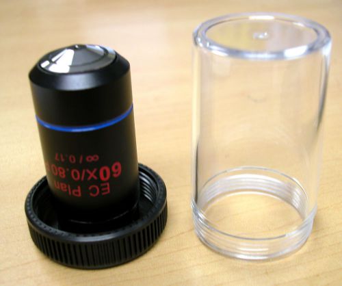Motic 60X 0.80 EC Plan Microscope Pol Objective lens, works with Olympus BX, CX