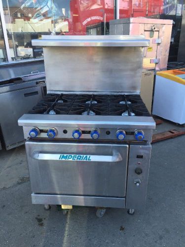 Imperial (IR-6C) 36&#034; Six Burner Range Stove W/ Convection Oven (Reconditioned)