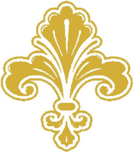 30 Custom Fancy Gold Fleur De Lis Personalized Address Labels