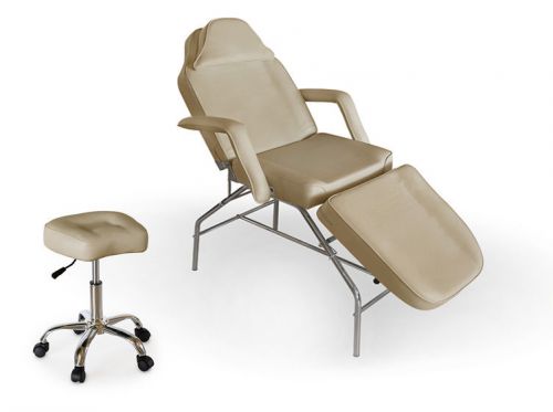 Portable dental chair + stool package (cream ivory) for sale