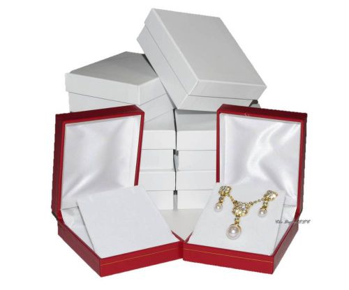 LOT OF 4 EARRING BOX PENDANT BOXES RED GIFT BOXES SHOWCASE DISPLAYS JEWELRY BOX