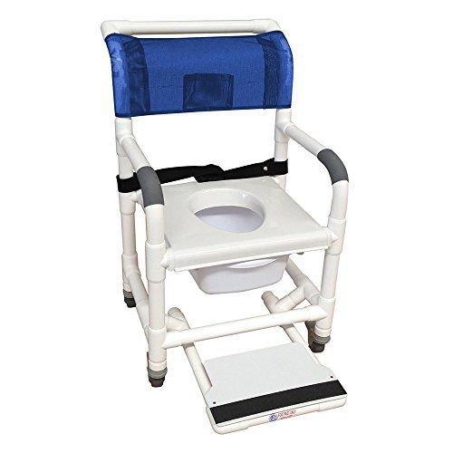 Mjm international 122-3tl-vs-bb-22-sq-pail-sf wide shower chair with total lock for sale