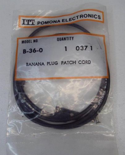 New in package banana plug patch cord b-36-0 black for sale