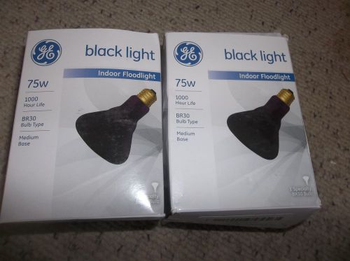 GE Lighting 22748 Reflector Blacklight Light Bulb-75W BLACKLIGHT  BULB.SET OF 2