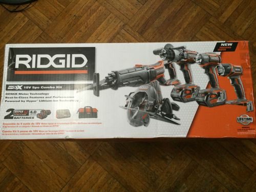 Ridgid 18V Gen5X 5-Piece Cordless Combo Tool Kit (R9652) BRAND NEW
