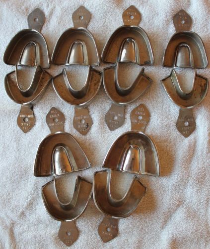 Dental impression trays caulk rim-lock sets of 2, many sizes available (l2) for sale