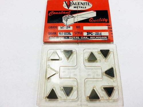 Valenite TPC 222 VC2 Carbide Inserts (QTY 10) (N 282)