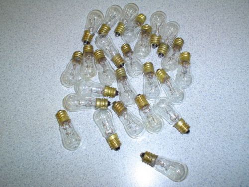6S6 Bulbs 130-Volt Clear Brass Base (25)