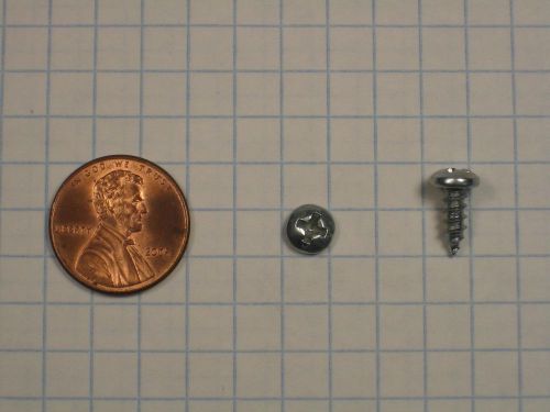 Sheet metal screw #6 x 3/8&#034; steel, pan head, phillips drive,  zinc-plated for sale