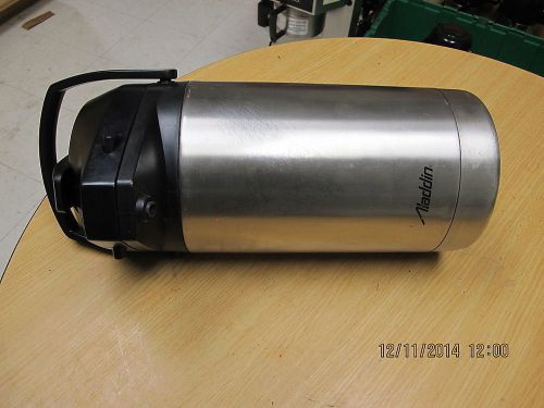 Aladdin 3-Liter Vacuum Insulated Pump Lever Airpot Commercial Stainless Steel