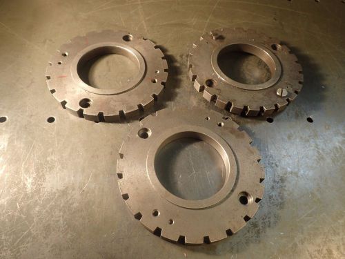 3 Pieces of Spacer Chuck Plates 20 21 &amp; 24 Index 5-13/16&#034; OD 3&#034; ID 9/16&#034; Thick