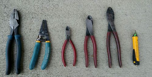 Lot of Klien Tools. Wire cutters, splicers and more