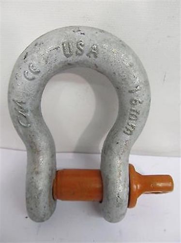Cm m651g, 5/8&#034;, 4-1/2 ton wll, galvanized screw pin anchor shackle for sale