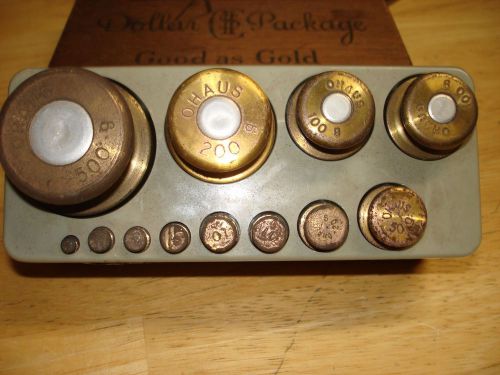 Set of Ohaus scale weights