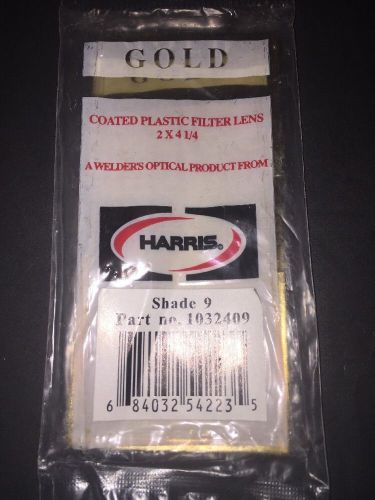 Harris Shade 9 Welding Helmet Gold Filter Plastic Lens 2 x 4.25 1032409