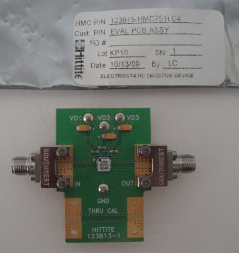 Hittite 123815-HMC751LC4 SMT 17-27 GHz Low-Noise Amplifier Eval PCB + (2) HMC751