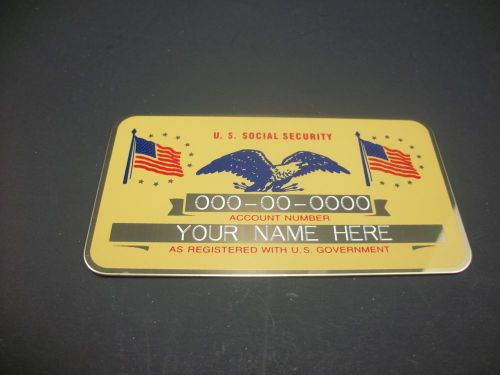 Custom Engraved Metal Social Security Card With Card Holder