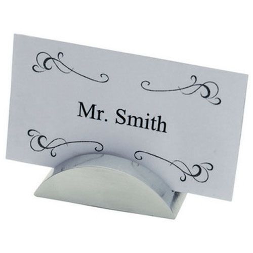 Winco TCD-2, Cast Aluminum Table Sign Holder with Half Circle Base, 2-Piece Pack