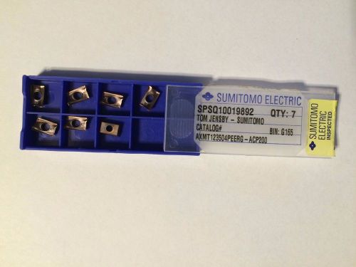 SUMITOMO AXMT123504PEERG-ACP200  EDP# 14HA308 COATED CARBIDE INSERT (7 Pieces)