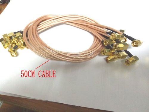 10PCS SMA male right angle TO SMA plug pigtail cable RG316 50CM