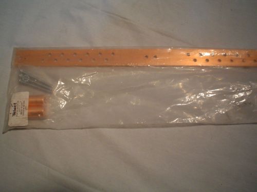 TELECT 02114-T19 5/32&#034; X 1.25&#034; X 19&#034; GROUND BAR KIT w/ COPPER OFFSETS USA