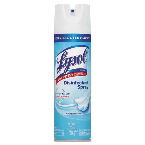 Disinfectant Spray, Crisp Linen Scent, 19 oz Aerosol