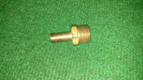 Hose barb for 3/8&#034; id hose x 1/2&#034; male npt hex body brass fuel &amp; water fitting for sale