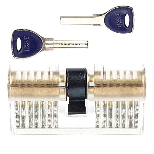 SmartProteger Practice lock Transparent material Cutaway Practice 7 Pins Brass