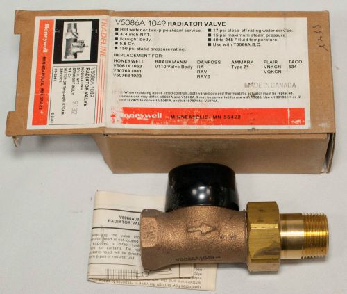 Honeywell v5086a1049 radiator valve modulating 3/4&#034; npt straight body for sale
