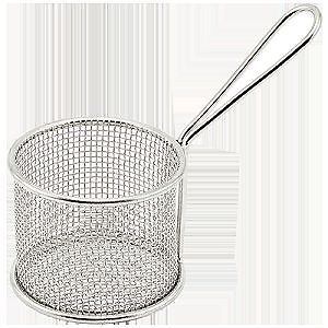 Winco FBM-32R, 3.75-Inch Diameter Round Mini Fry Basket