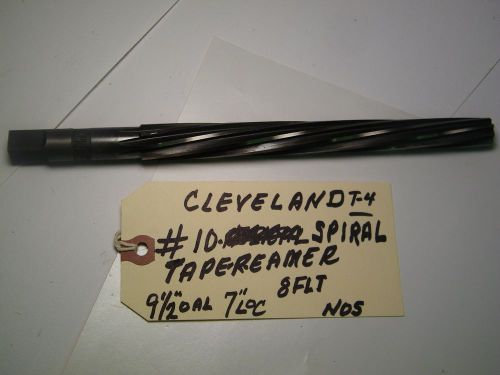 CLEVELAND , - # 10   SPIRAL TAPER  PIN  REAMER - - .9 1/2&#034; OAL, 7&#034; LOC. NOS