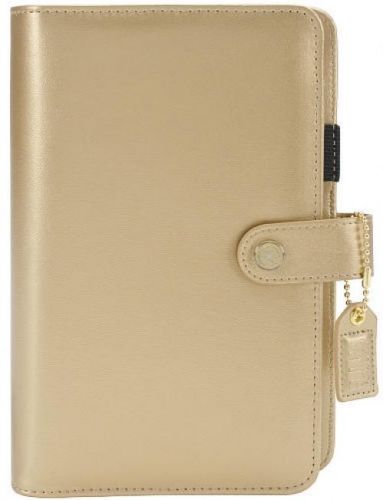 Webster&#039;s Pages Color Crush Gold Faux Leather Personal Binder